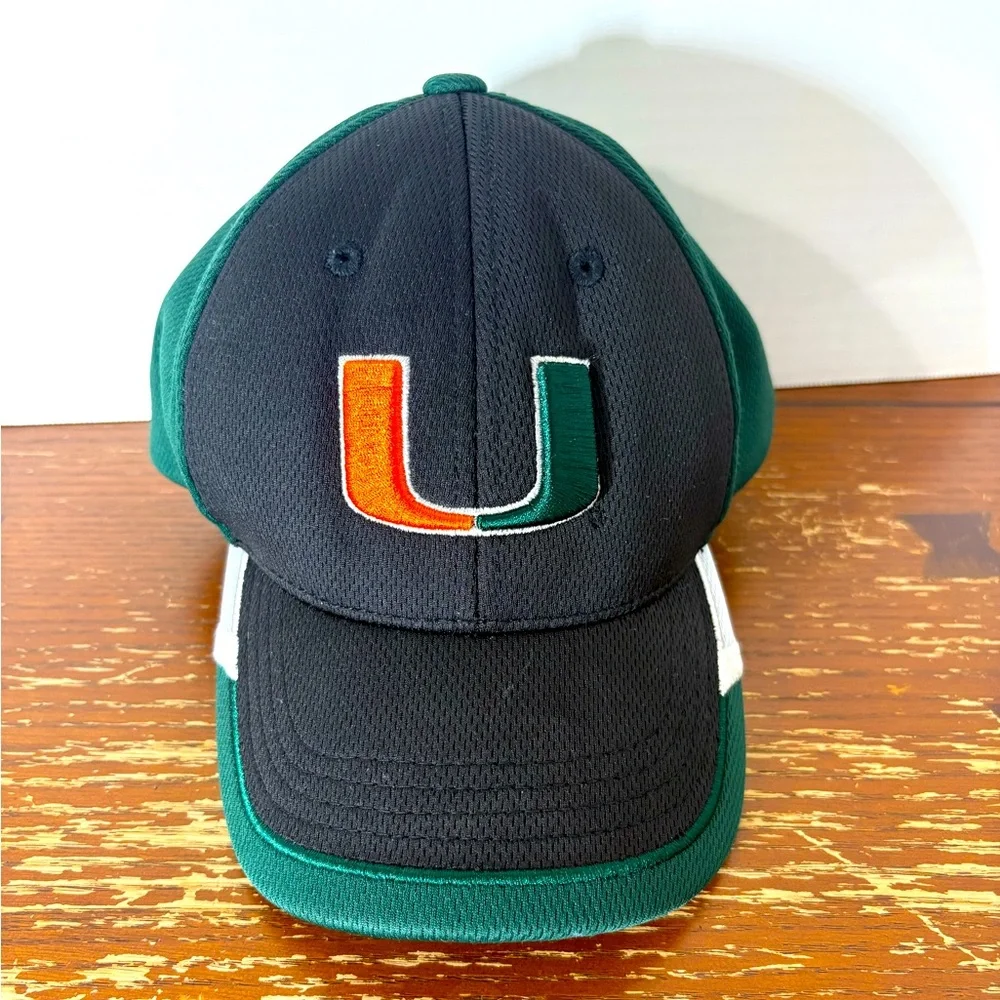 University of Miami Hurricanes Youth Captivating Headwear Green/Black Ball Cap
